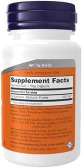 Now Foods Supplements Glutathione 250 Mg Detoxification Support Free Radical Neutralizer 60 Veg Capsules